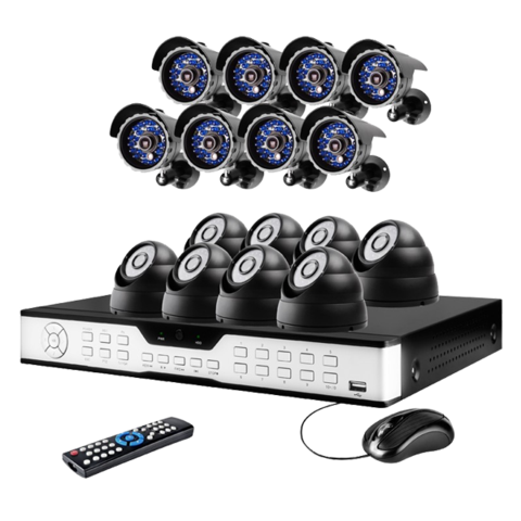 16CH H.264 DVR System with 8 Bullet+8 Dome Sony